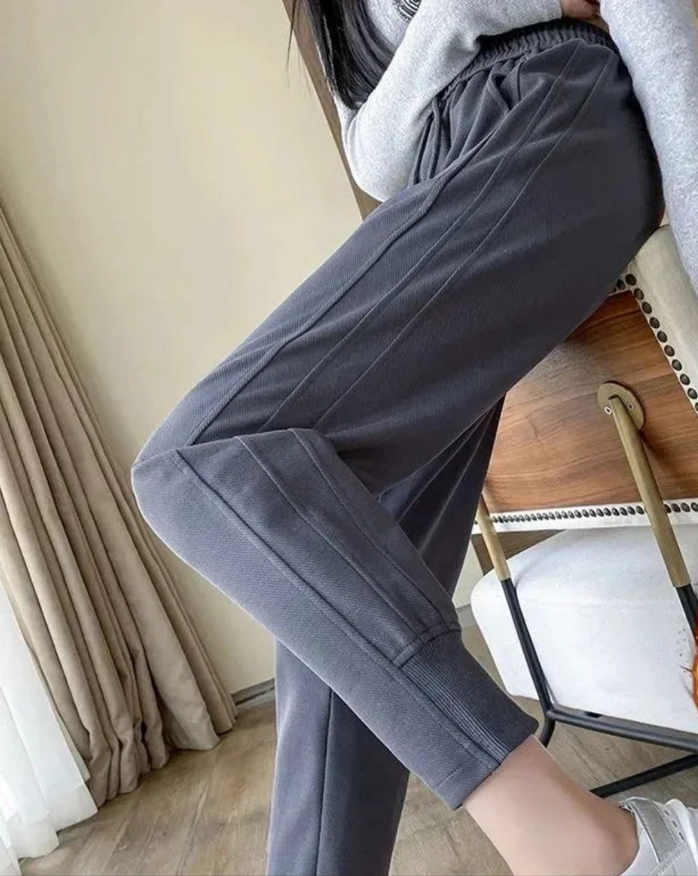 Pantalon femme en cachemire – Taille haute, coupe droite loose | Automne Hiver CreaCultureUrbain