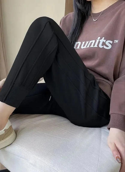 Pantalon femme en cachemire – Taille haute, coupe droite loose | Automne Hiver CreaCultureUrbain