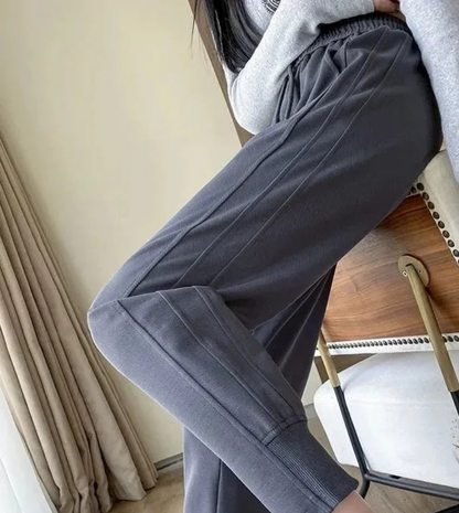 Pantalon femme en cachemire – Taille haute, coupe droite loose | Automne Hiver CreaCultureUrbain
