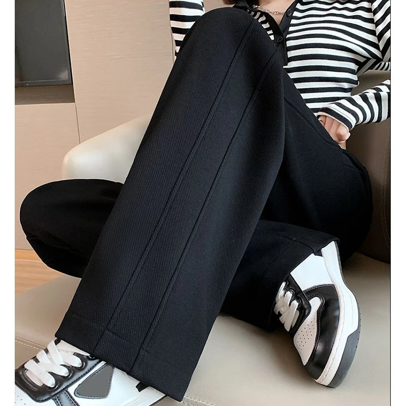 Pantalon femme taille haute – Coupe droite loose décontractée | CreaCultureUrbain 2024