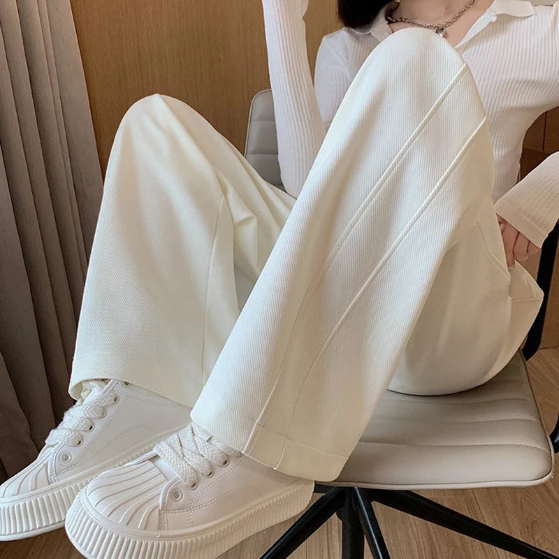 Pantalon femme taille haute – Coupe droite loose décontractée | CreaCultureUrbain 2024