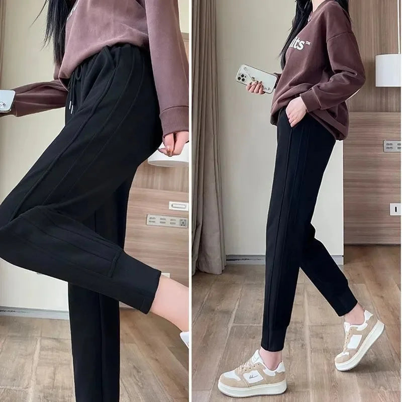 Pantalon femme en cachemire – Taille haute, coupe droite loose | Automne Hiver CreaCultureUrbain