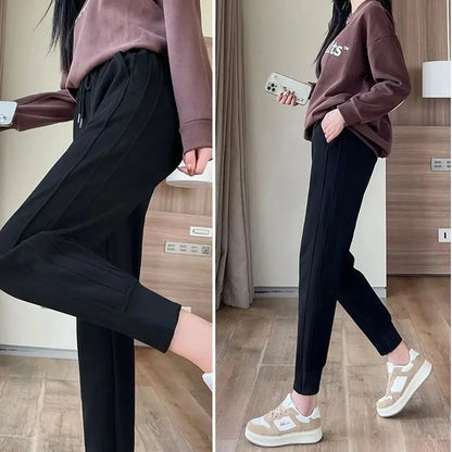 Pantalon femme en cachemire – Taille haute, coupe droite loose | Automne Hiver CreaCultureUrbain
