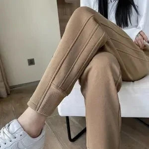 Pantalon femme en cachemire – Taille haute, coupe droite loose | Automne Hiver CreaCultureUrbain